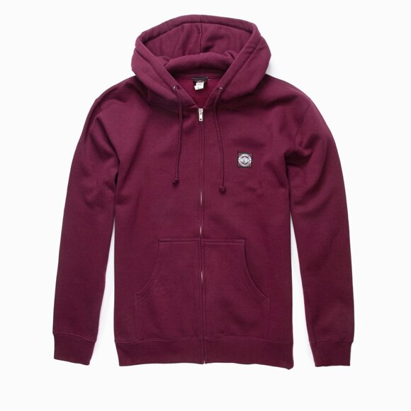 INDEPENDENT - Turn And Burn Mens Zip-Up Hoodie Burgundy - Size Medium - Picture 3 of 8